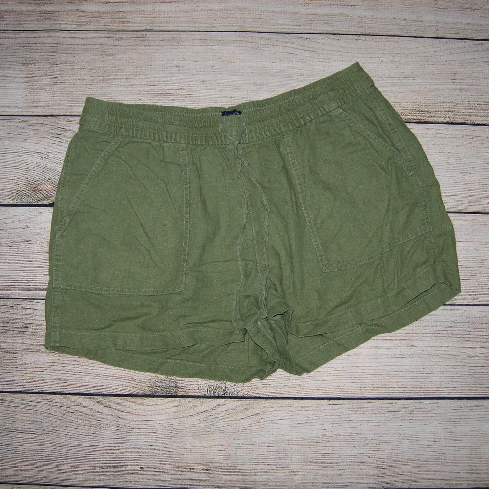 J. Crew Green Linen Blend Shorts S